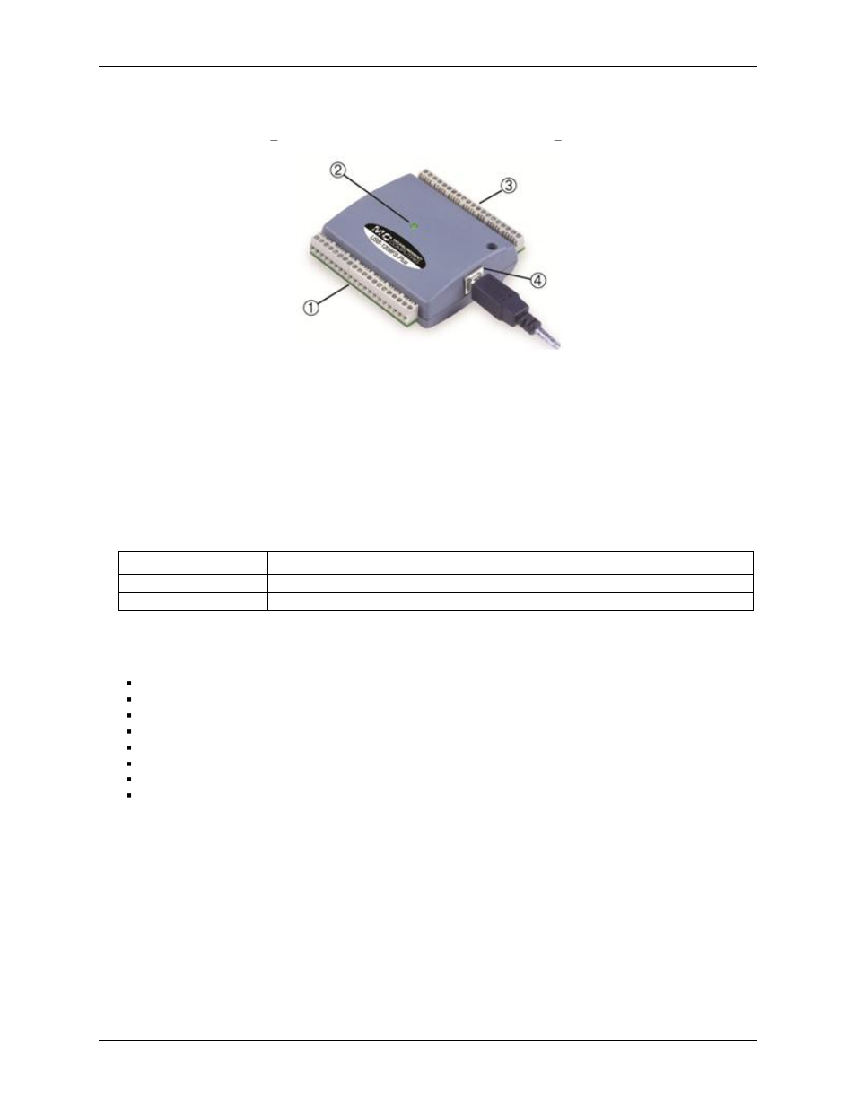 External components, Usb connector, Screw terminals | Measurement Computing USB-1208FS-Plus User Manual | Page 10 / 29