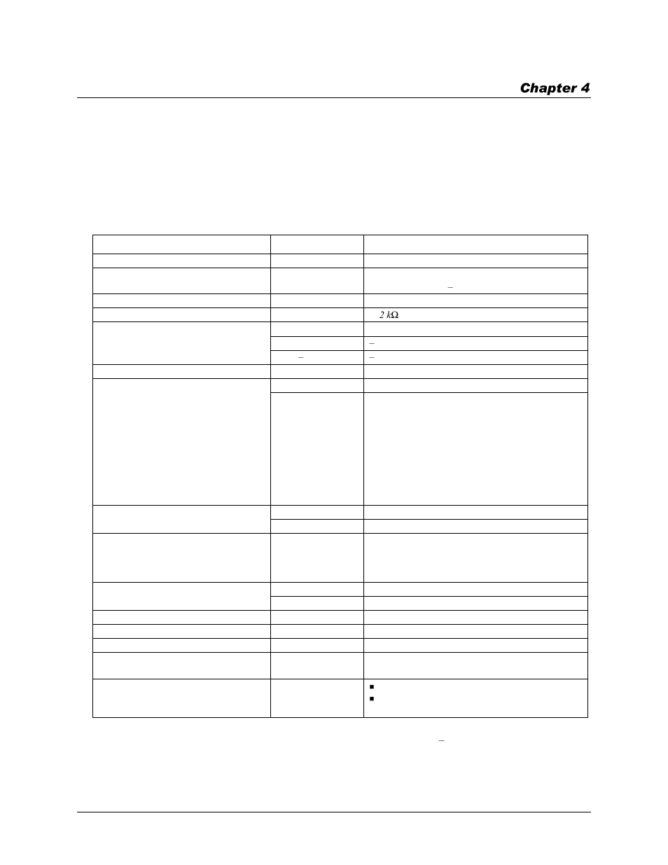Specifications, Analog input, Chapter 4 | Measurement Computing USB-1208FS-Plus User Manual | Page 21 / 29