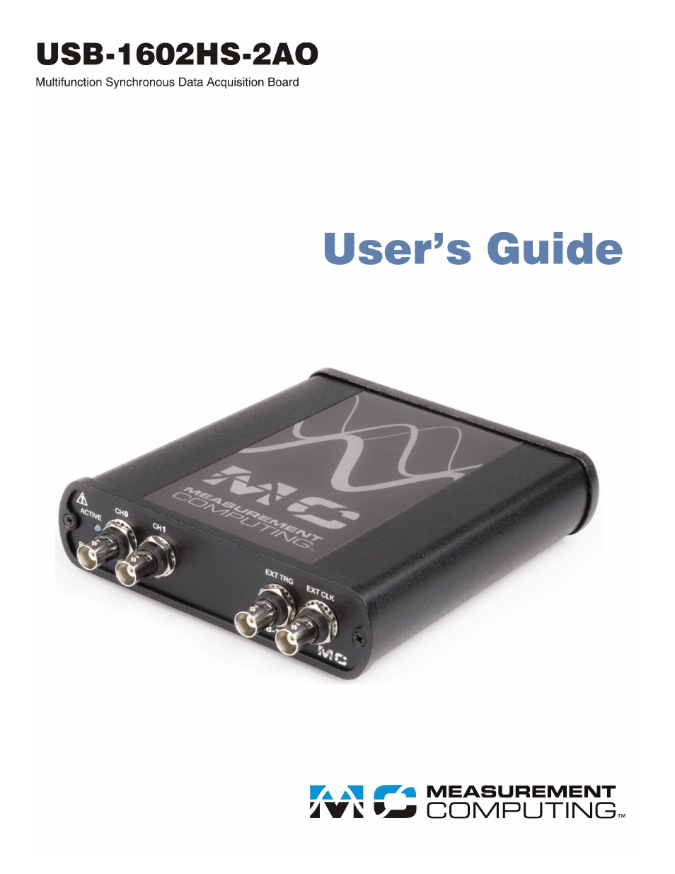 Measurement Computing USB-1602HS-2AO User Manual | 48 pages