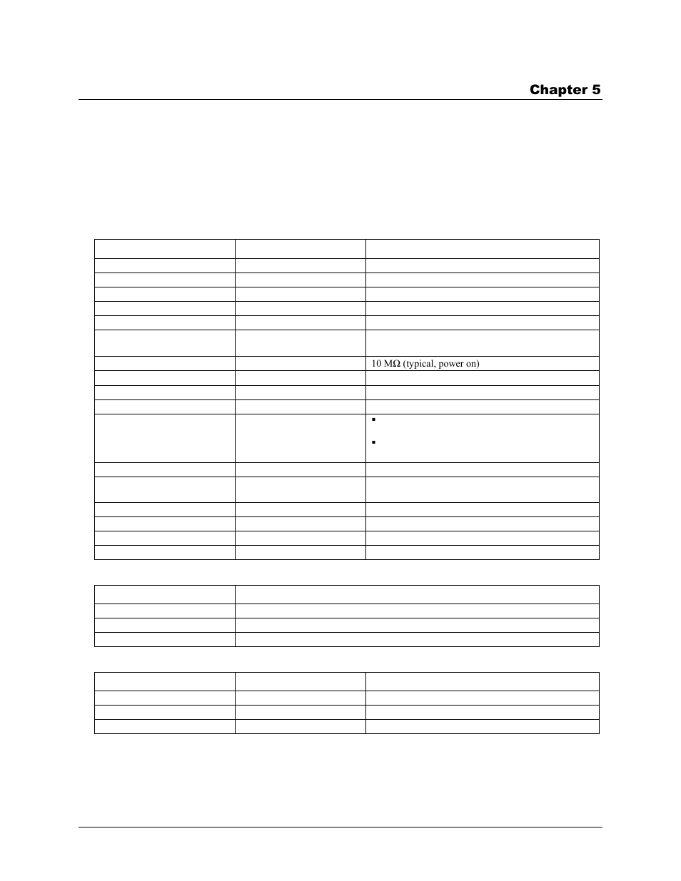 Specifications, Analog input, Chapter 5 | Measurement Computing USB-1602HS-2AO User Manual | Page 38 / 48