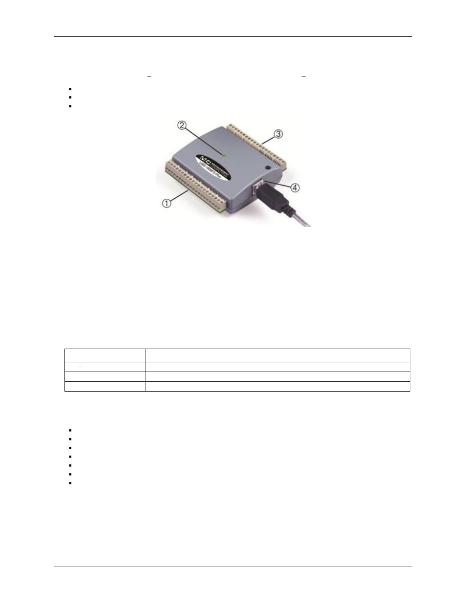 External components, Usb connector, Screw terminals | Measurement Computing USB-1608FS-Plus User Manual | Page 10 / 24