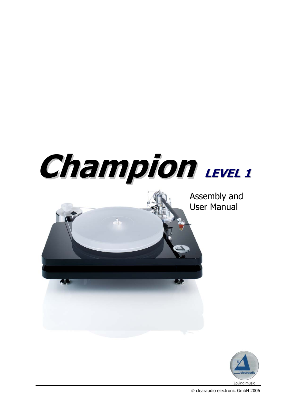 Clearaudio Champion User Manual | 10 pages