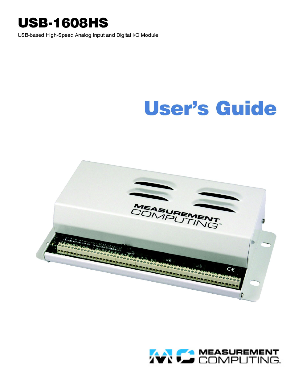 Measurement Computing USB-1608HS User Manual | 31 pages