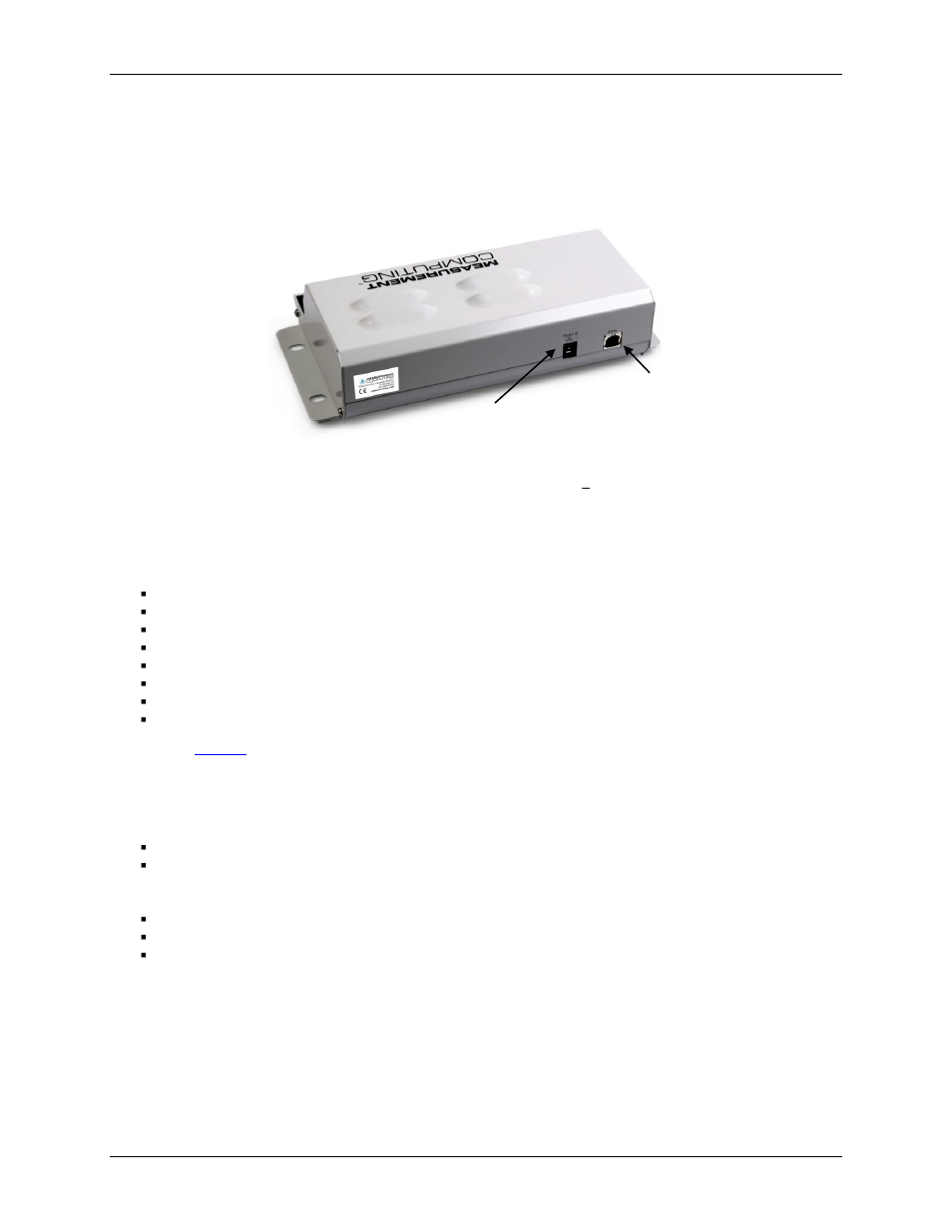 Power connector, Analog input terminals (ch0_l - ch7_h), Input configuration | Measurement Computing USB-1608HS User Manual | Page 15 / 31