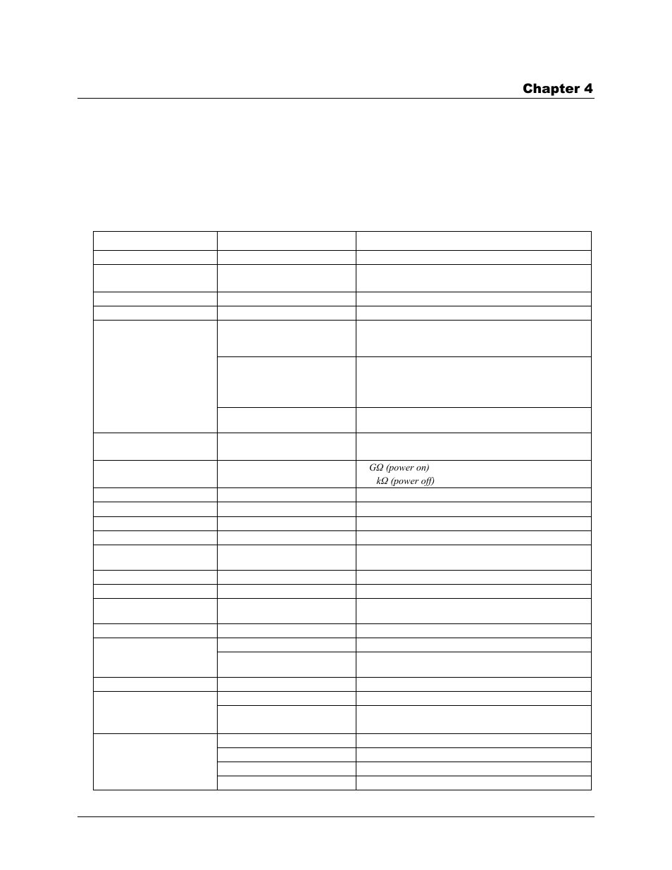 Specifications, Analog input, Chapter 4 | Measurement Computing USB-1608HS User Manual | Page 23 / 31