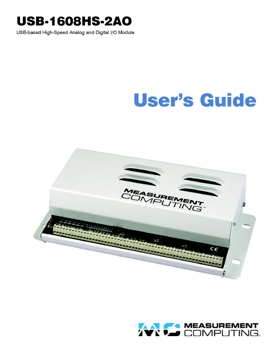 Measurement Computing USB-1608HS-2AO User Manual | 33 pages
