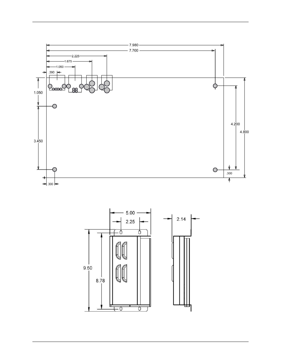 Mechanical drawings | Measurement Computing USB-1616FS User Manual | Page 21 / 30
