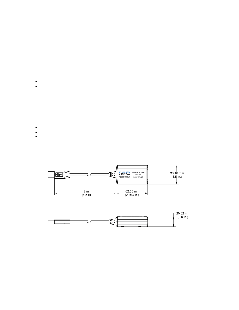 Thermocouple measurement accuracy, Cold-junction temperature measurement accuracy, Minimizing thermal gradients | Data linearization, Mechanical drawings | Measurement Computing USB-2001-TC User Manual | Page 11 / 19
