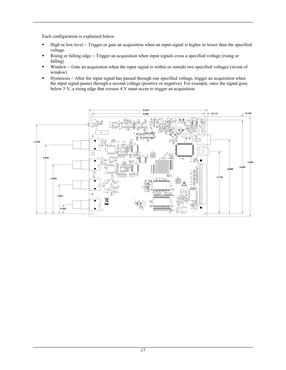 Mechanical drawing | Measurement Computing USB-2020 User Manual | Page 17 / 24