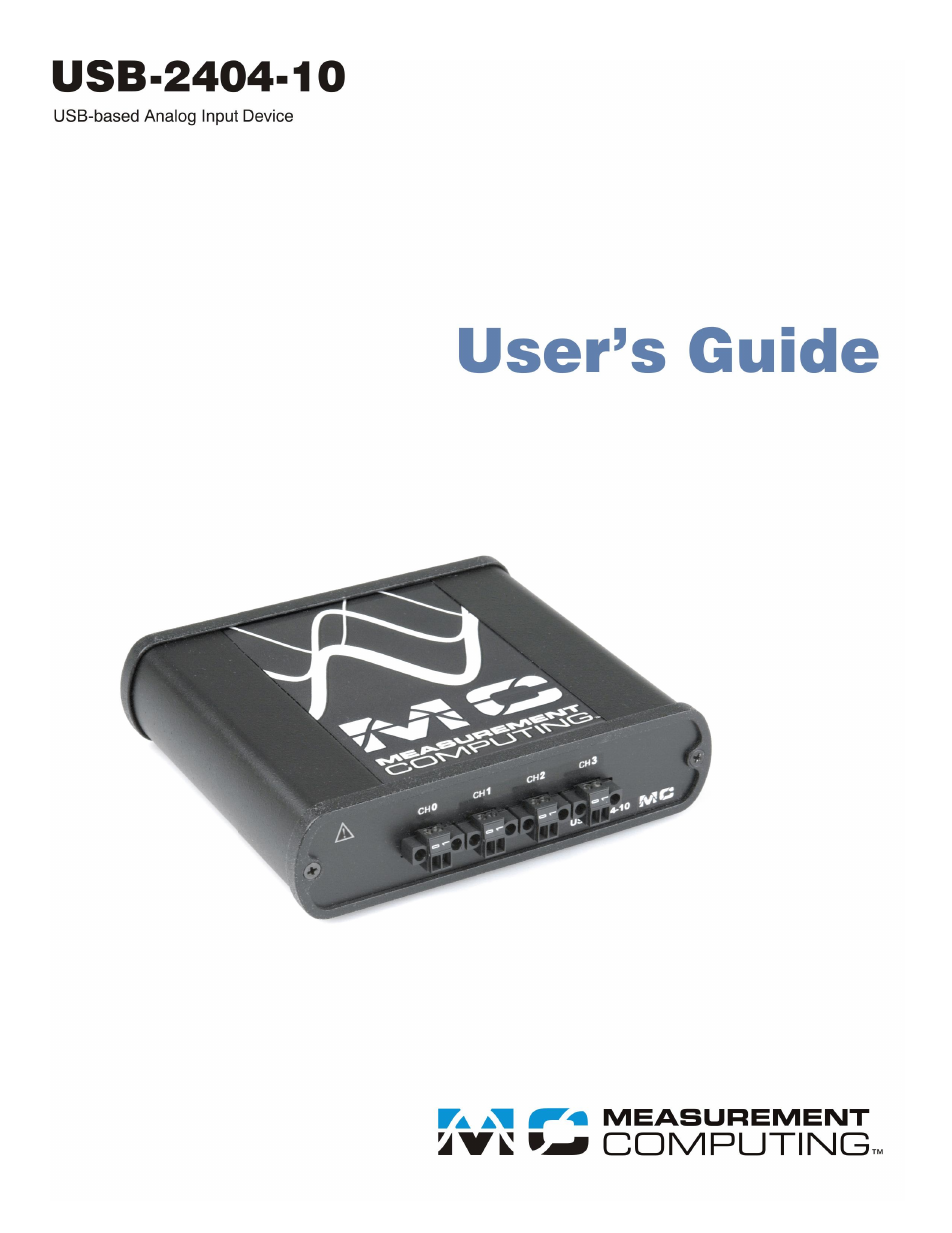 Measurement Computing USB-2404-10 User Manual | 19 pages