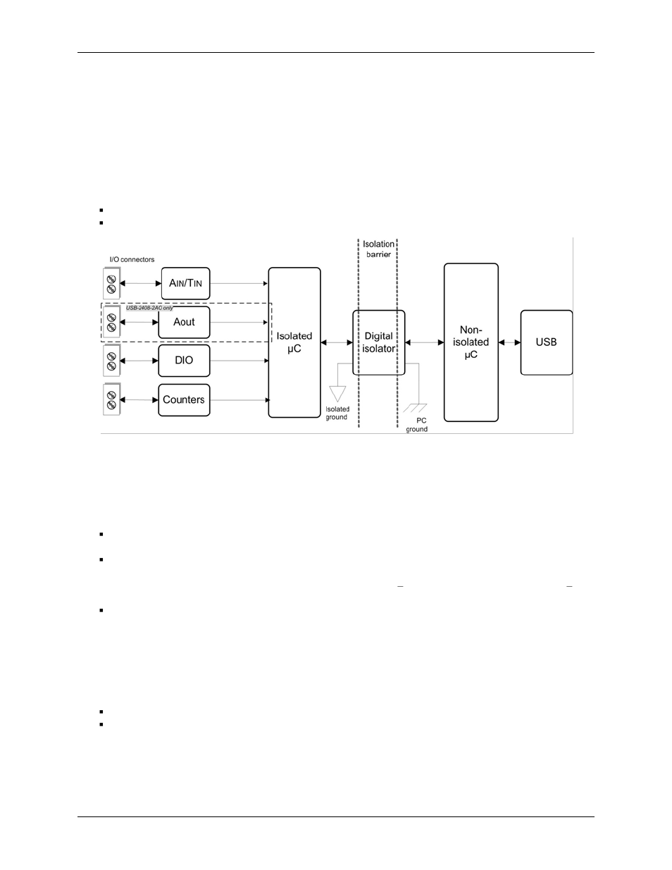 Signal connections, Input isolation, Analog/tc input | Measurement Computing USB-2408 Series User Manual | Page 12 / 34