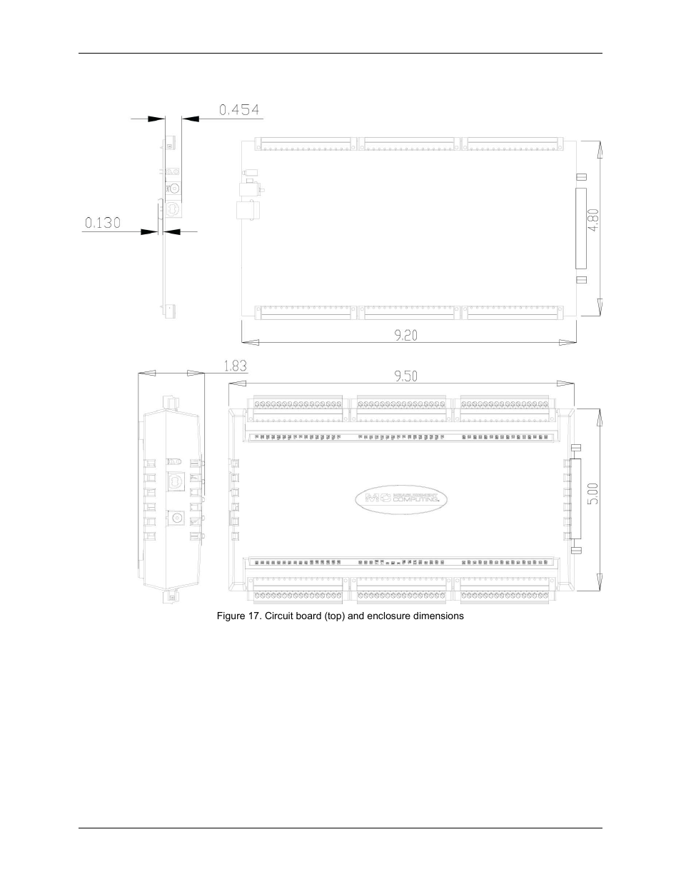 Usb-2416-4ao mechanical drawings | Measurement Computing USB-2416-4AO User Manual | Page 20 / 50