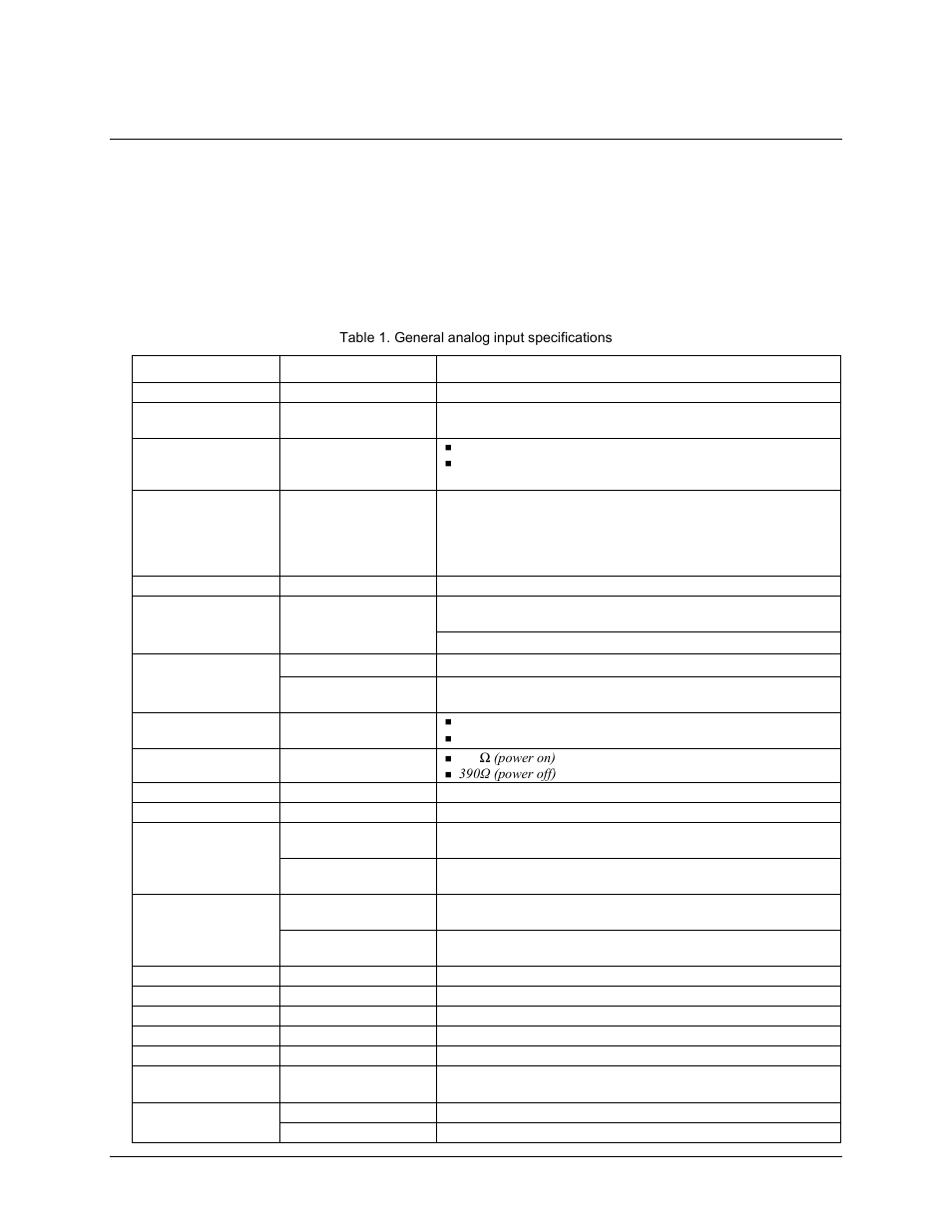 Specifications, Analog input, Chapter 5 | Measurement Computing USB-2416-4AO User Manual | Page 22 / 50