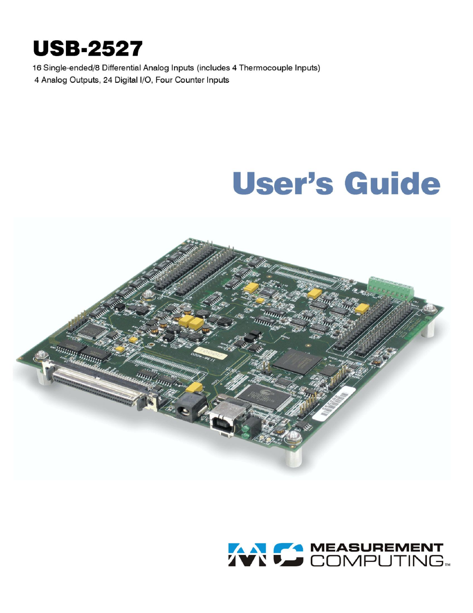 Measurement Computing USB-2527 User Manual | 64 pages