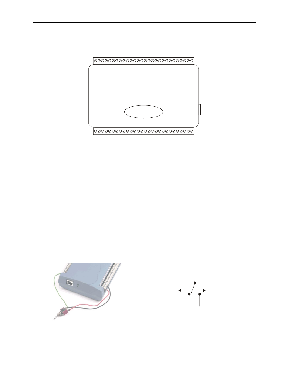 Analog voltage output terminals (vout0 to vout3), Digital i/o terminals (dio0 to dio7), Dgnd | Dio7, The screw terminal pins labeled | Measurement Computing USB-3101 User Manual | Page 15 / 24