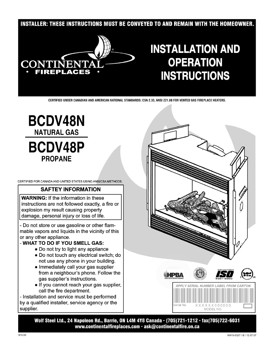 Continental BCDV48N User Manual | 28 pages