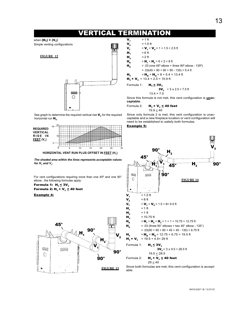Vertical termination, 90° h, 45° v | 90° v | Continental BCDV48N User Manual | Page 13 / 28