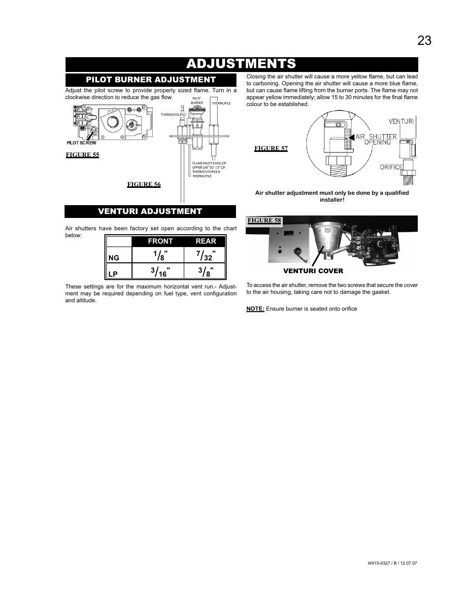 Adjustments | Continental BCDV48N User Manual | Page 23 / 28