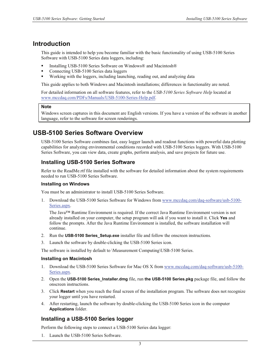 Introduction, Usb-5100 series software overview | Measurement Computing USB-5100 Series User Manual | Page 3 / 8