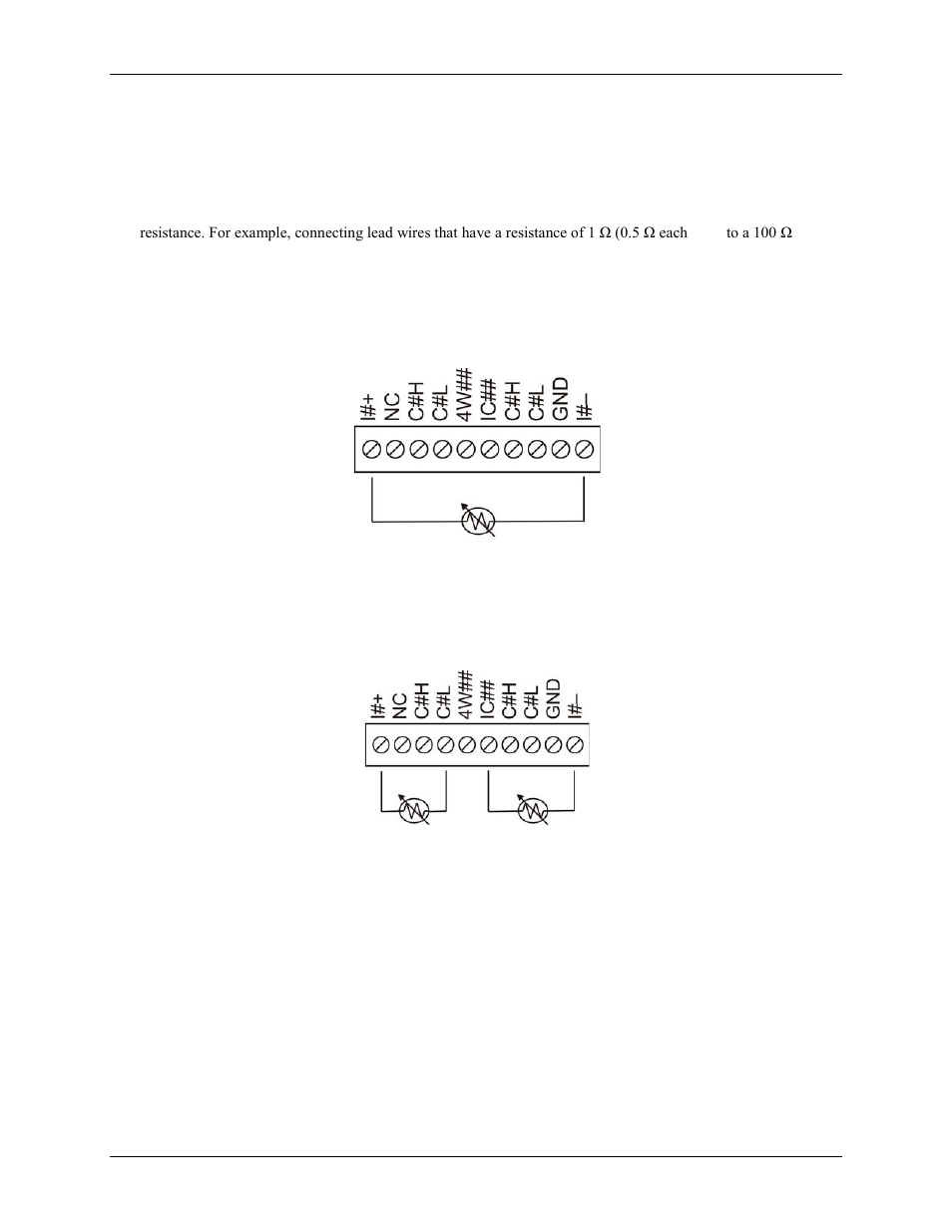 Two-wire configuration, Two-wire, single-sensor, Two-wire, two sensor | Measurement Computing USB-5203 User Manual | Page 13 / 33