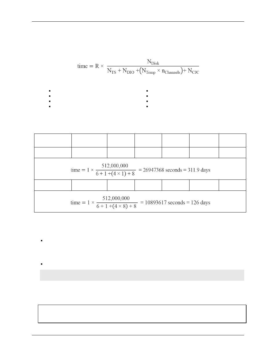 Calculating the logging time for a memory card, Data logging button | Measurement Computing USB-5203 User Manual | Page 20 / 33