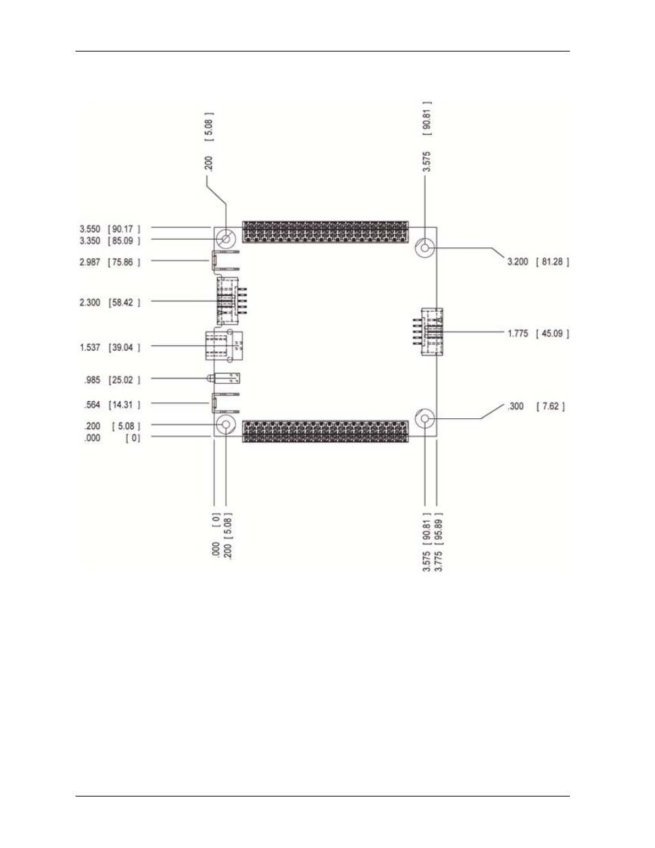 Mechanical drawing | Measurement Computing USB-7202 User Manual | Page 18 / 26