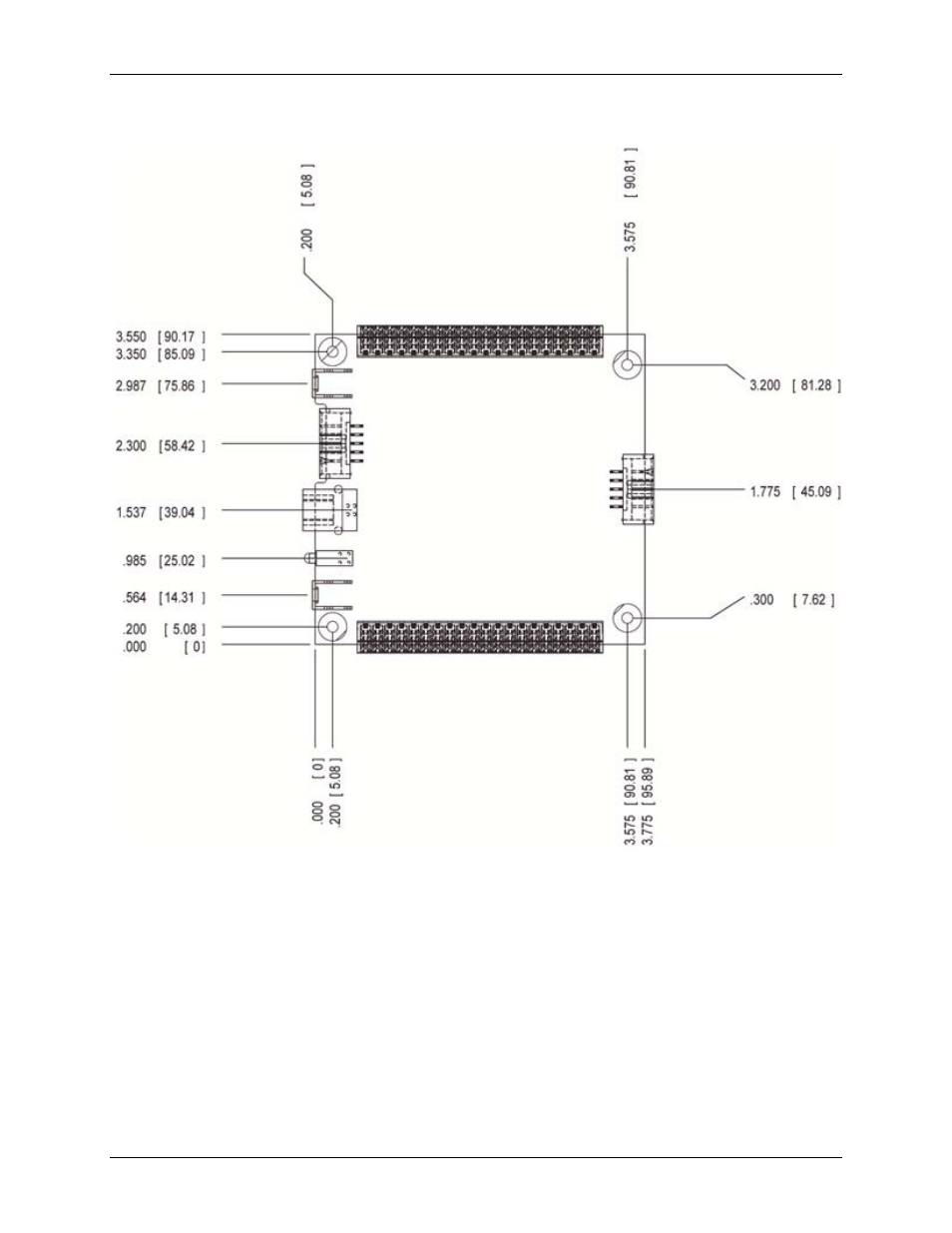 Mechanical drawing | Measurement Computing USB-7204 User Manual | Page 20 / 30