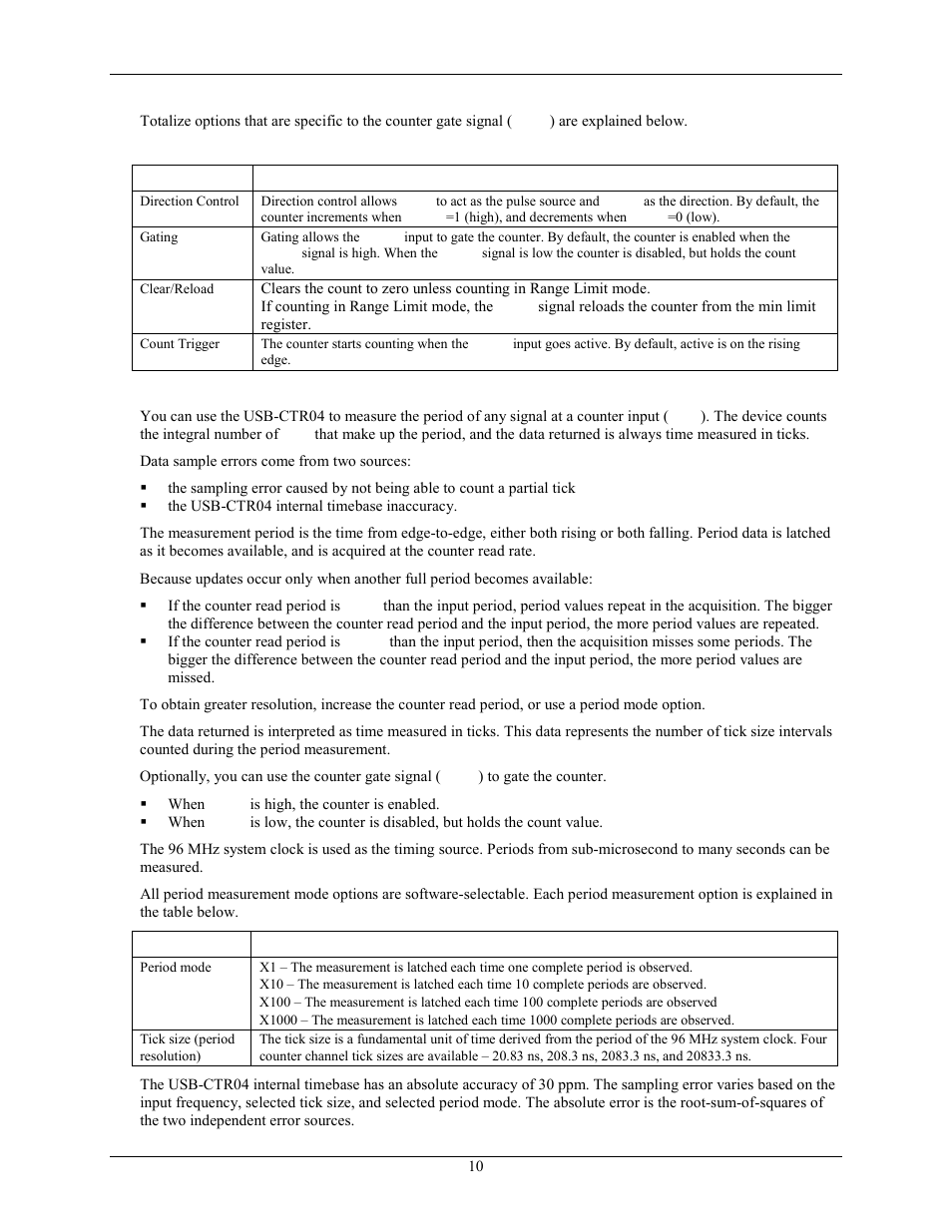 Period measurement mode | Measurement Computing USB-CTR04 User Manual | Page 10 / 25
