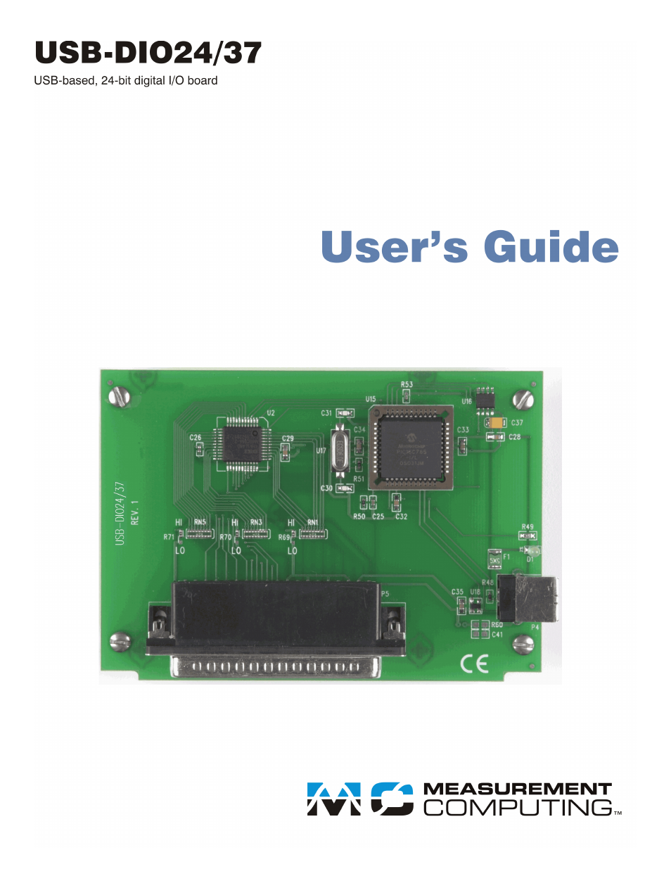 Measurement Computing USB-DIO24/37 User Manual | 19 pages