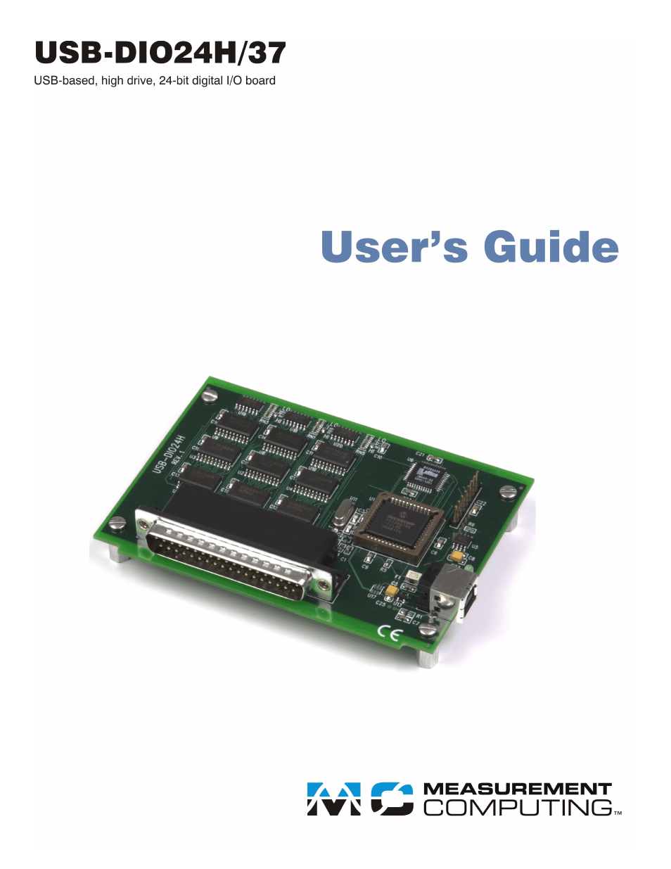 Measurement Computing USB-DIO24H/37 User Manual | 20 pages