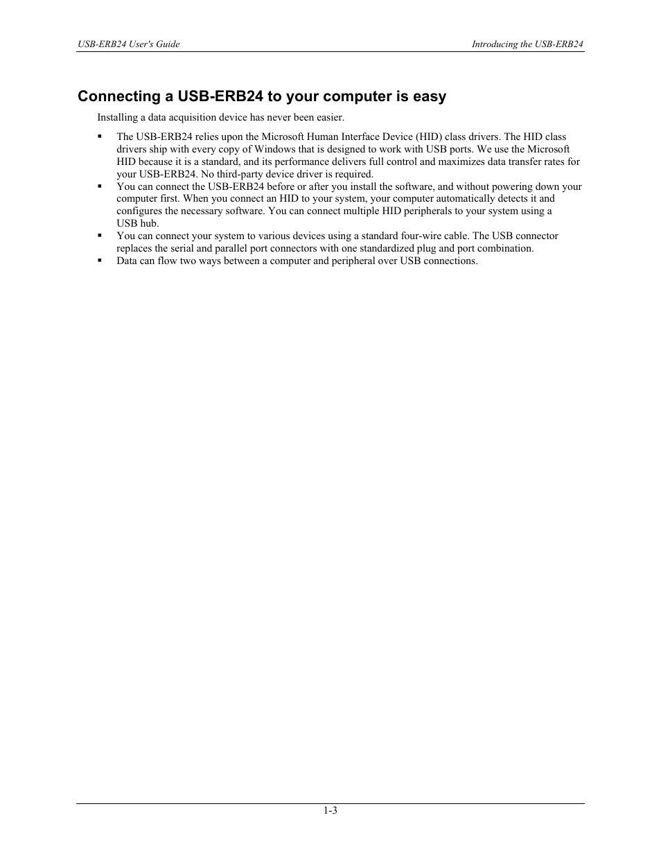 Connecting a usb-erb24 to your computer is easy, Connecting a usb-erb24 to your computer is easy -3 | Measurement Computing USB-ERB24 User Manual | Page 10 / 26