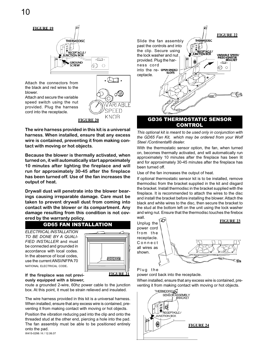 Continental CVF36P User Manual | Page 10 / 18