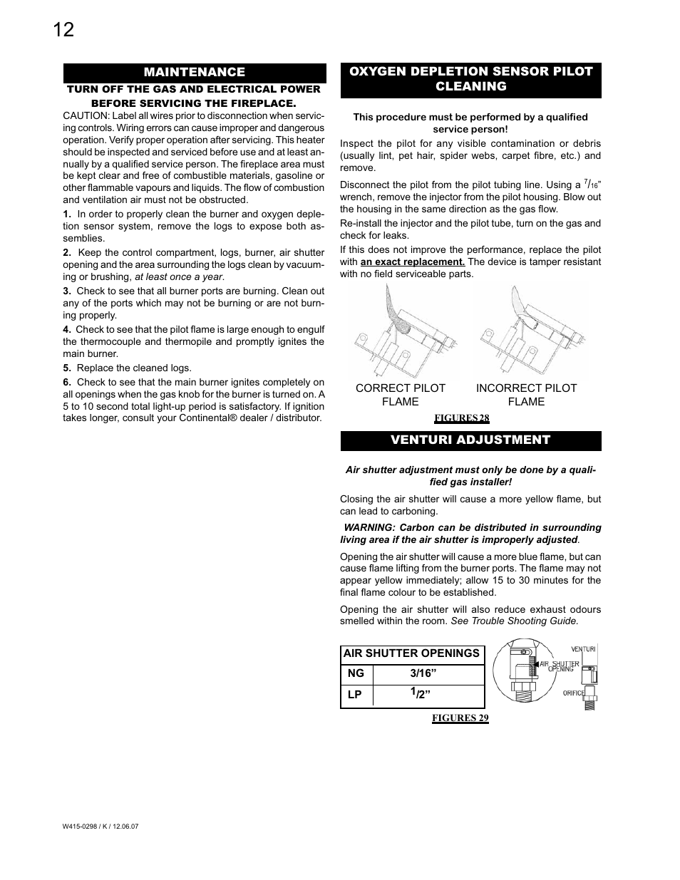 Continental CVF36P User Manual | Page 12 / 18