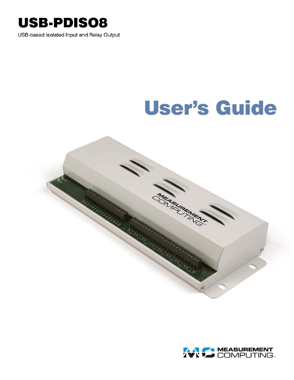 Measurement Computing USB-PDISO8 User Manual | 23 pages