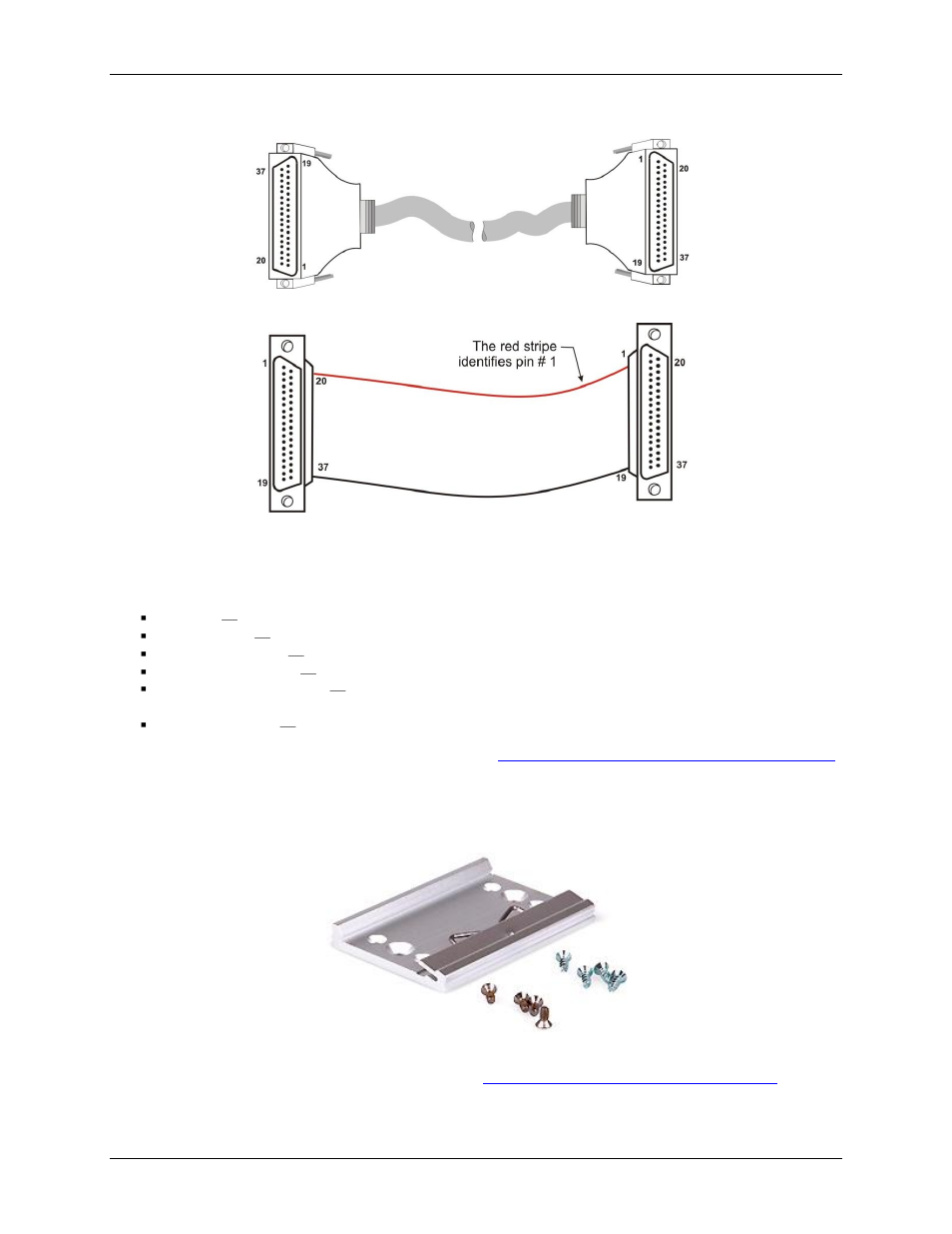 C37ffs-x and c37ff-x pinout, Signal termination, Din-rail mounting | Measurement Computing USB-QUAD08 User Manual | Page 14 / 38