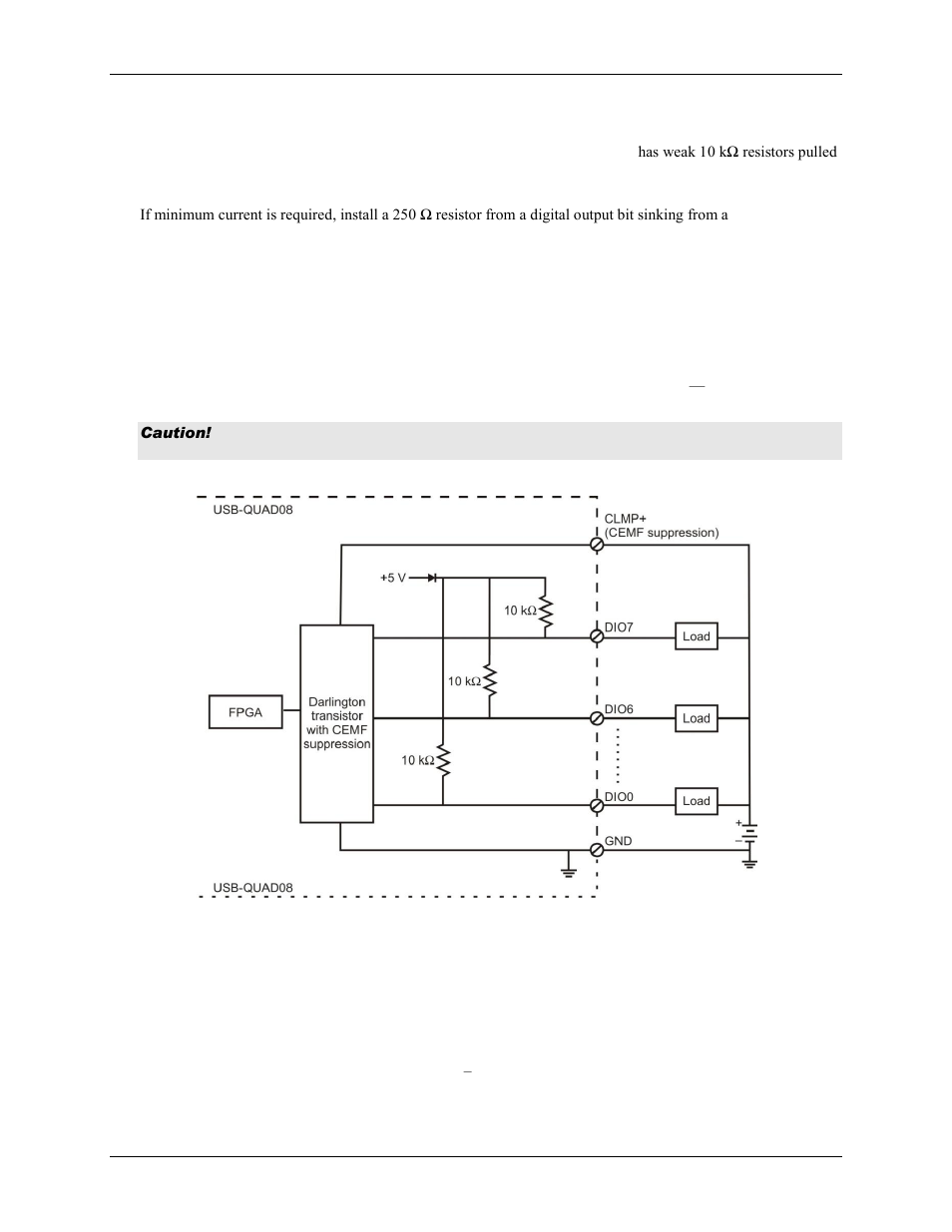 Driving digital outputs, Counter-electro-motive force (cemf) suppression, Triggering | Measurement Computing USB-QUAD08 User Manual | Page 26 / 38