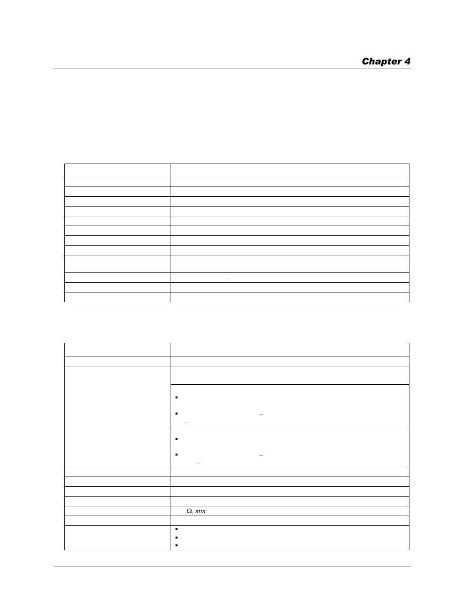 Specifications, Counter, Input | Chapter 4 | Measurement Computing USB-QUAD08 User Manual | Page 29 / 38