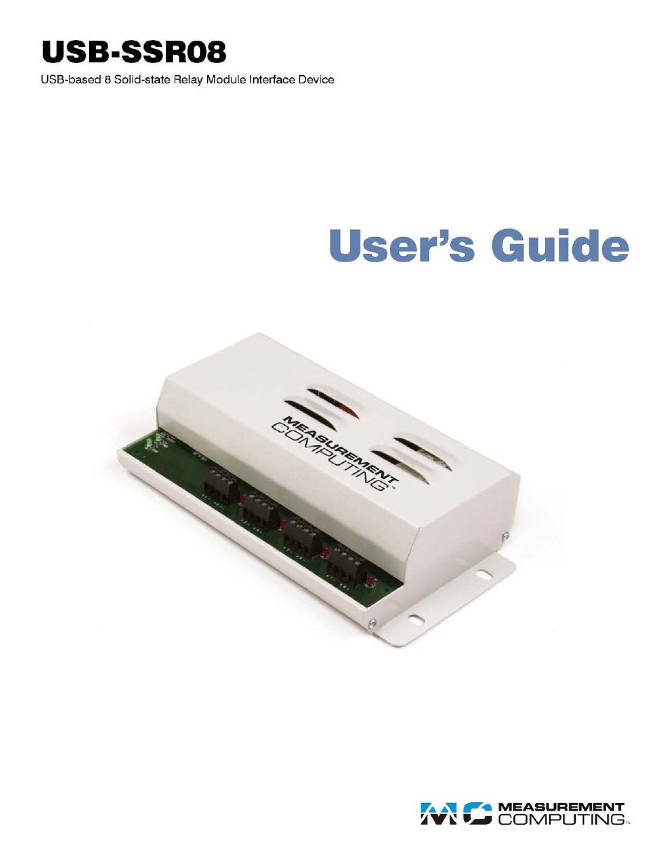 Measurement Computing USB-SSR08 User Manual | 23 pages