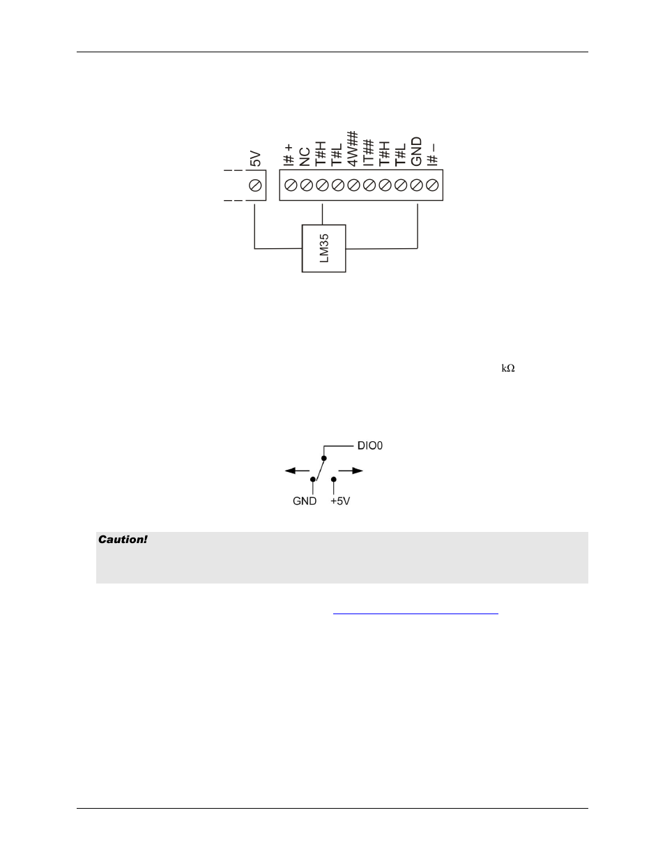 Wiring configuration, Digital i/o connections, Configuring the dio channels to generate alarms | Measurement Computing USB-TEMP-AI User Manual | Page 16 / 30