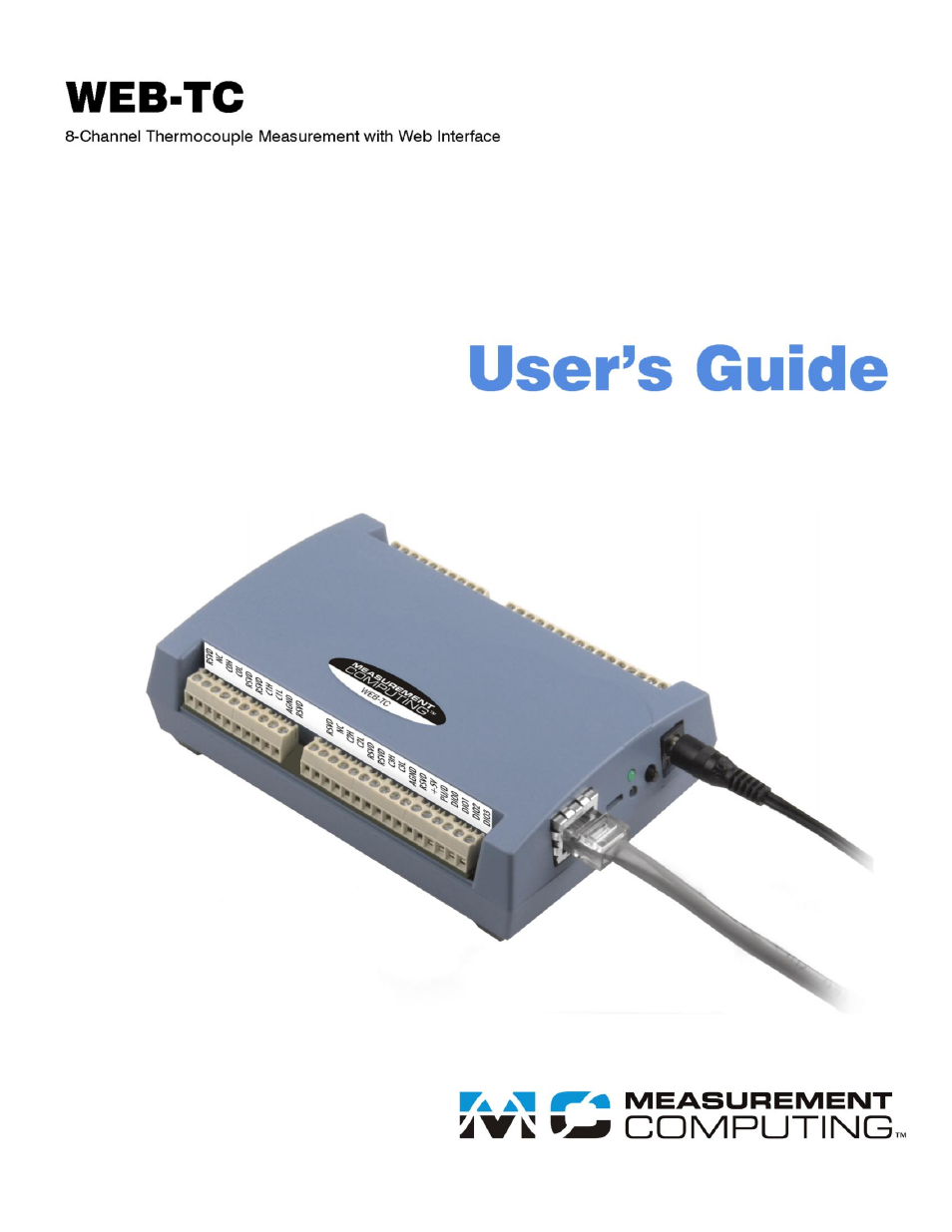 Measurement Computing WEB-TC User Manual | 36 pages