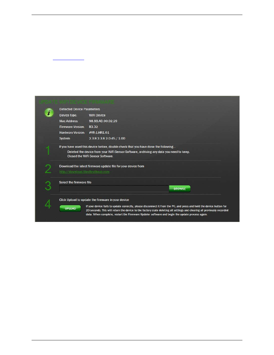 Updating firmware | Measurement Computing WiFi-500 Sensor Series User Manual | Page 37 / 40