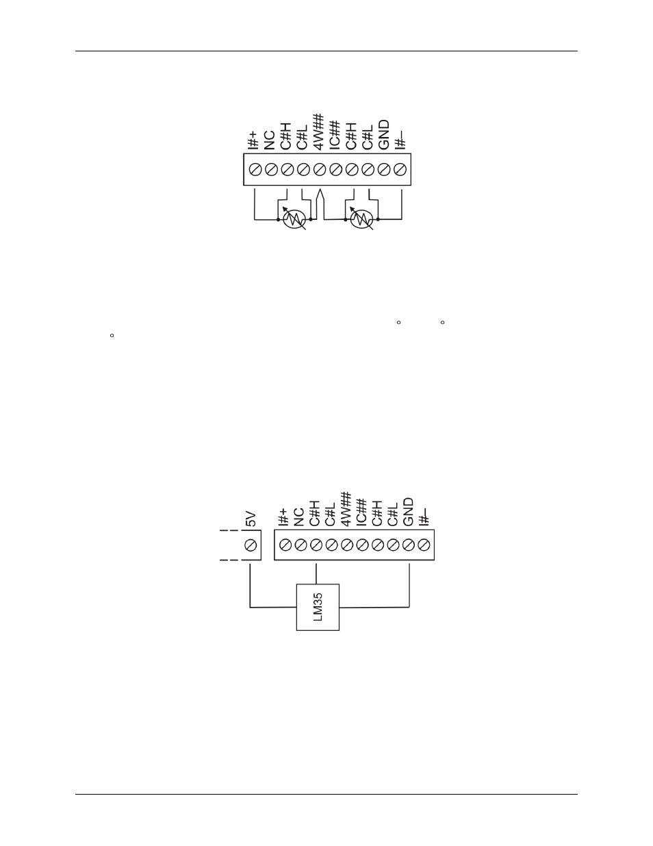 Four-wire, two-sensor, Semiconductor sensor measurements, Wiring configuration | Digital i/o connections | Measurement Computing WLS-TEMP User Manual | Page 17 / 34