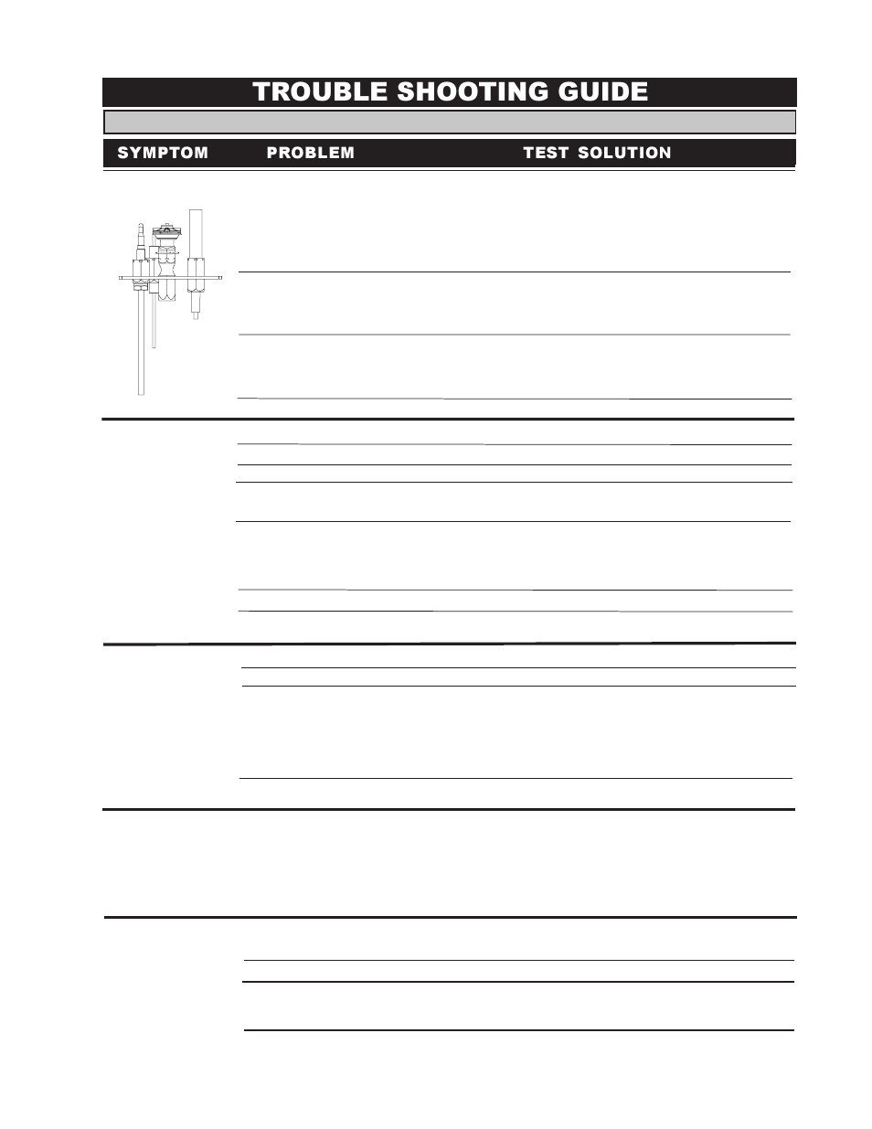 Trouble shooting guide, Symptom problem test solution | Continental CDVS500-N User Manual | Page 23 / 24
