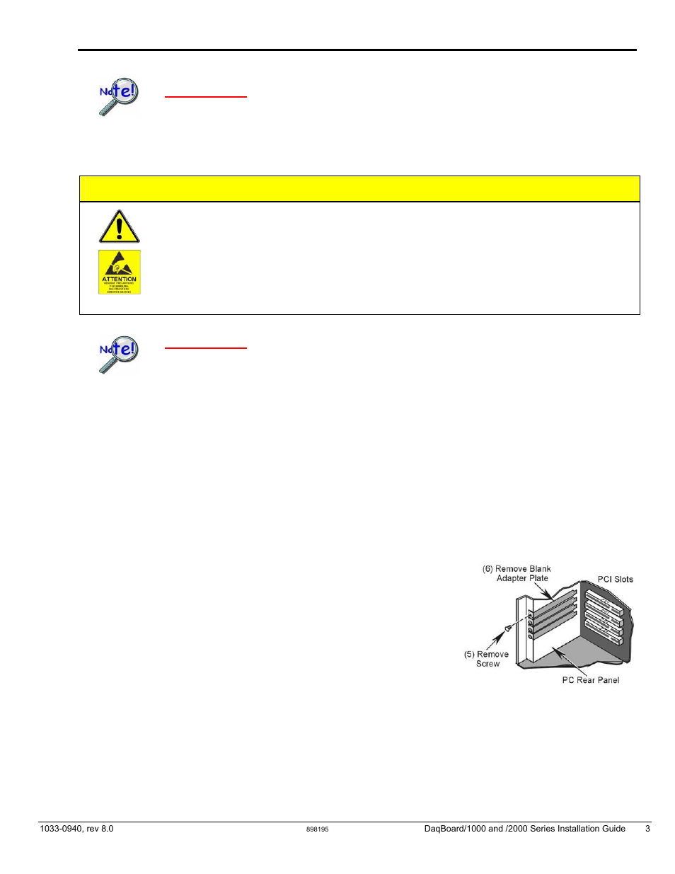 Install boards in available pci bus-slots | Measurement Computing DaqBoard 1000 Series User Manual | Page 13 / 88