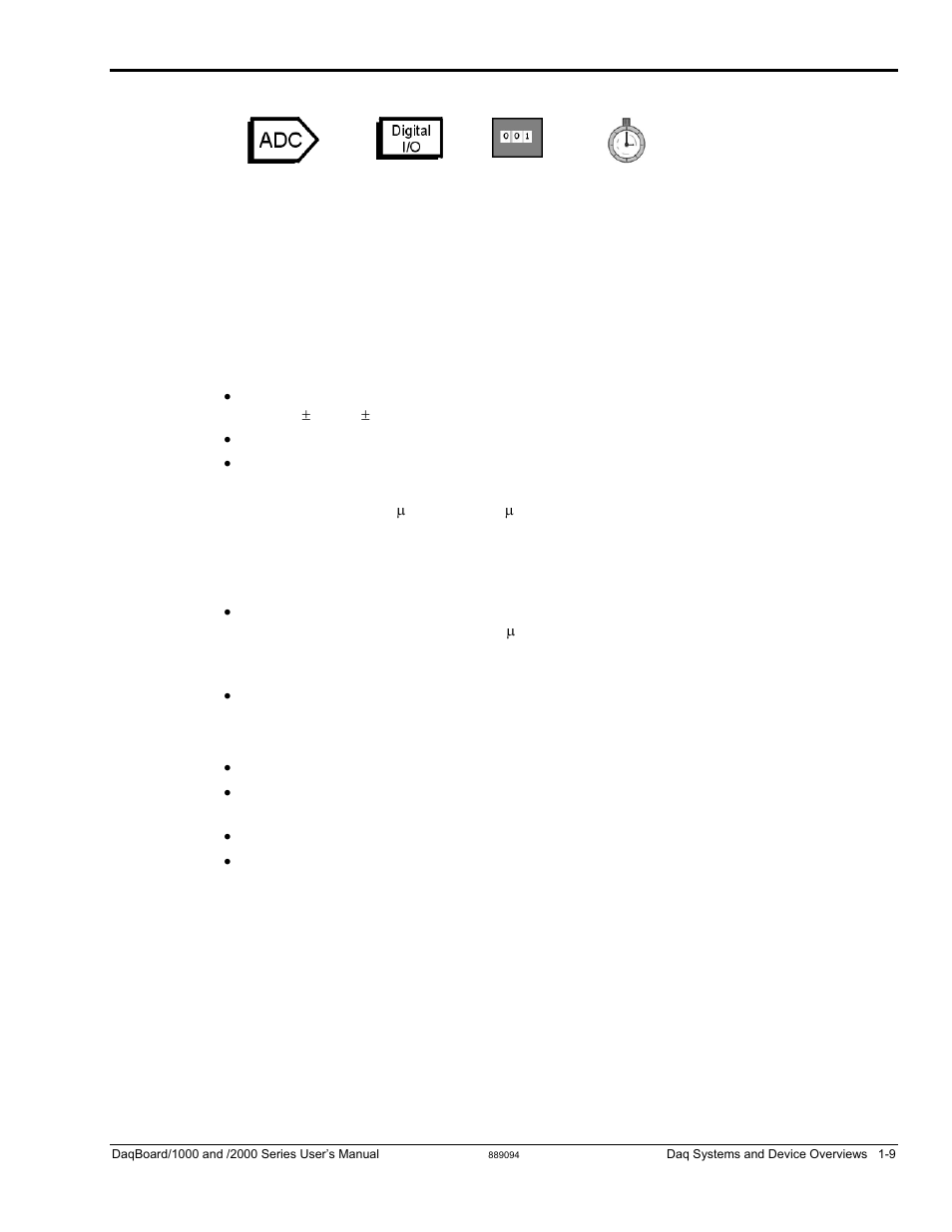 Daqboard/1005, Daqboard/1005 …… 1-9 | Measurement Computing DaqBoard 1000 Series User Manual | Page 31 / 88
