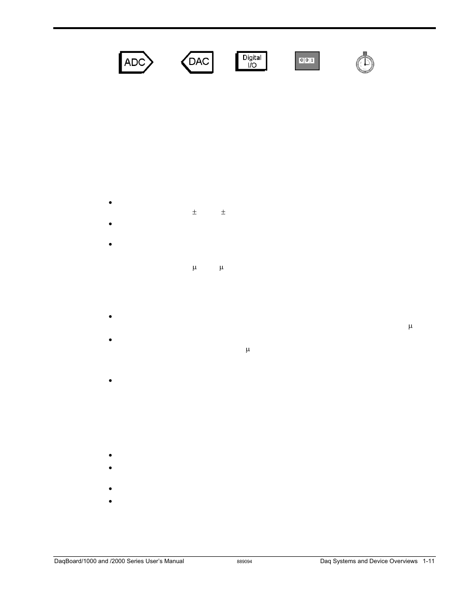 Daqboard/2000, Daqboard/2000 ….… 1-11 | Measurement Computing DaqBoard 1000 Series User Manual | Page 33 / 88