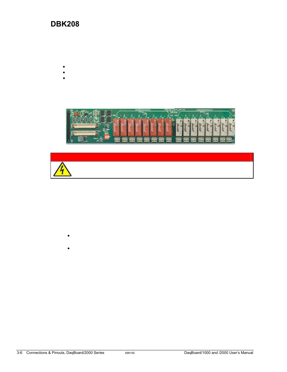 Dbk208 | Measurement Computing DaqBoard 1000 Series User Manual | Page 56 / 88