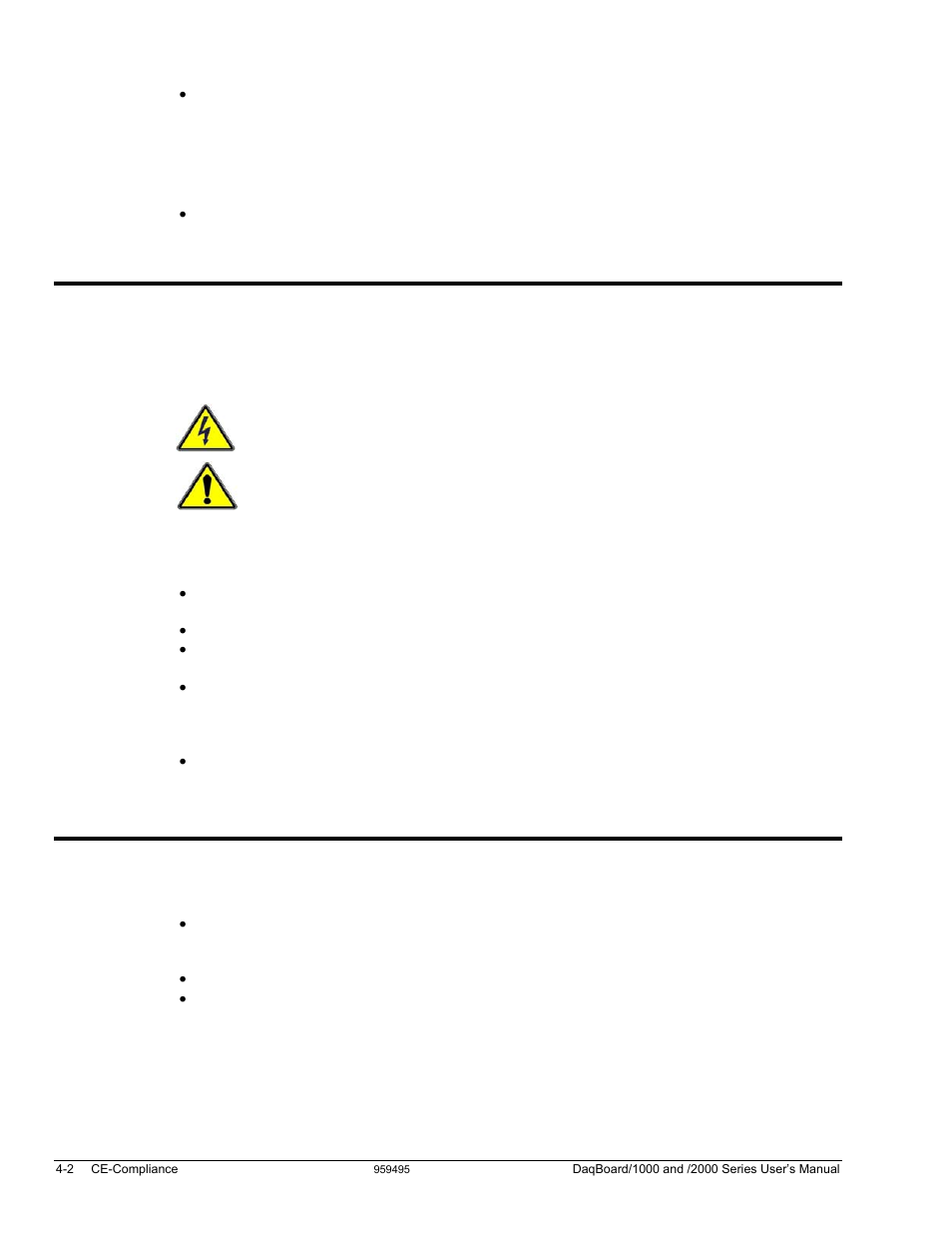 Safety conditions, Emissions/immunity conditions | Measurement Computing DaqBoard 1000 Series User Manual | Page 68 / 88