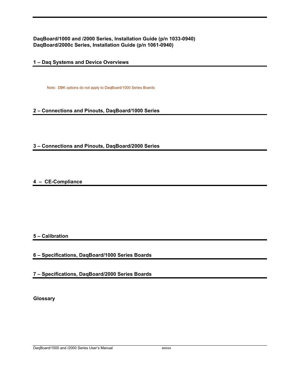 Measurement Computing DaqBoard 1000 Series User Manual | Page 9 / 88