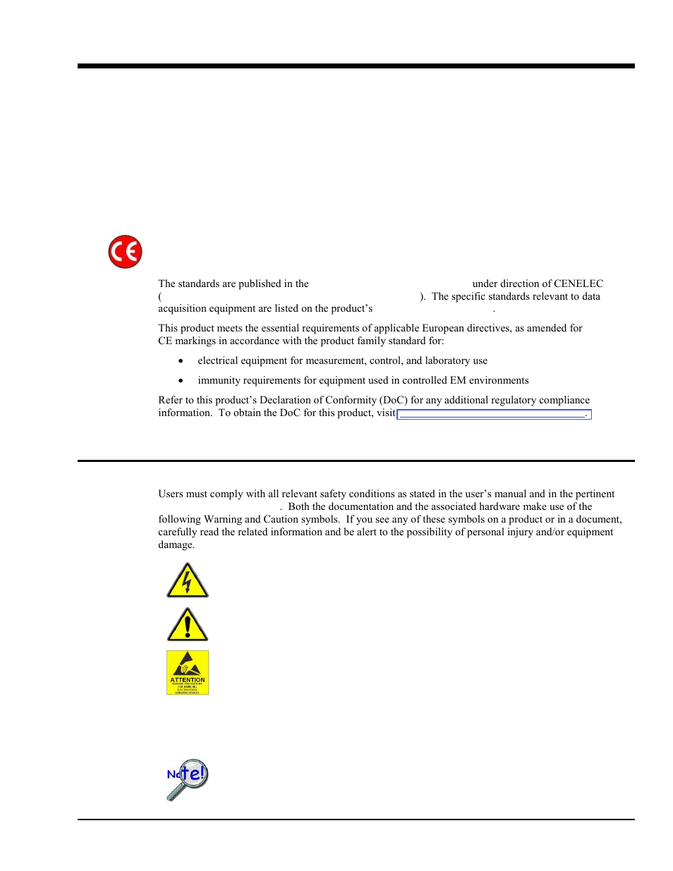Ch 3 - ce-compliance, Overview, Ce standards and directives | Ce compliance & noise considerations 3, Safety conditions | Measurement Computing DaqBoard 3000USB Series User Manual | Page 59 / 128
